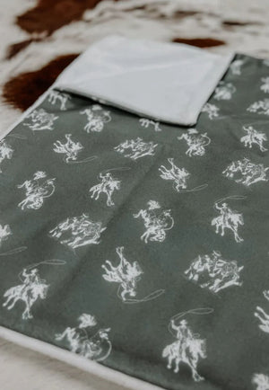 The Whole Herd MANCHESTER - Blankets Green The Whole Herd Baby Cowboy Blanket