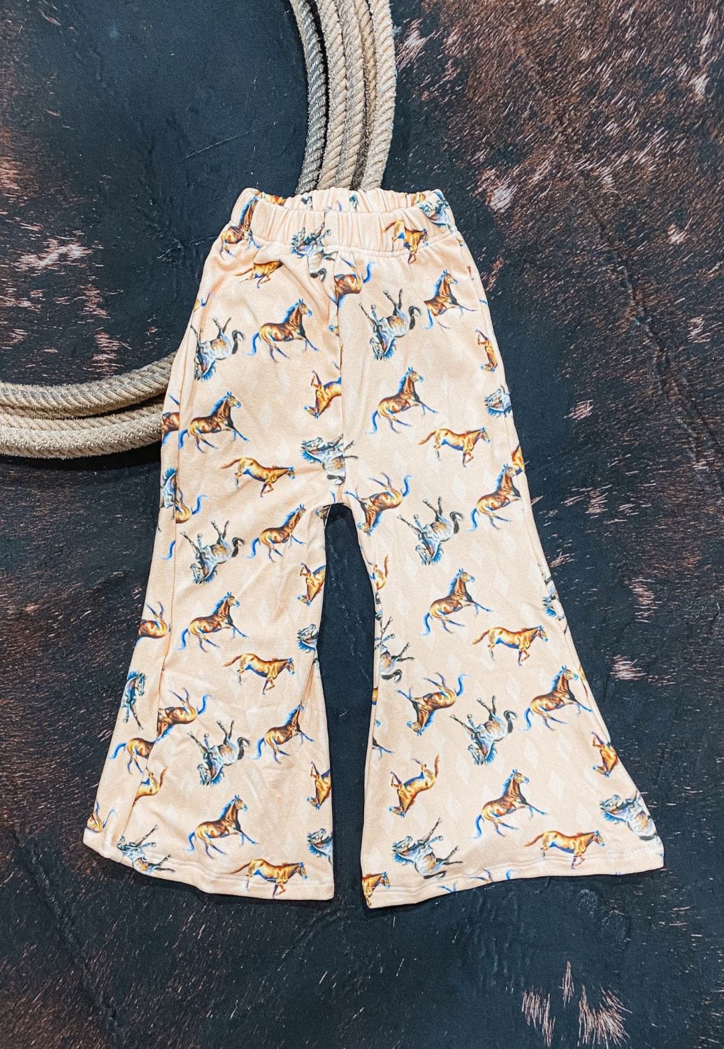 The Whole Herd Girls Wild Horses Bell Bottoms - W. Titley & Co