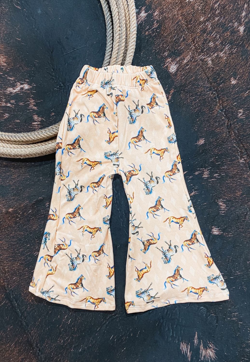 The Whole Herd CLOTHING-Girls Pants The Whole Herd Girls Wild Horses Bell Bottoms