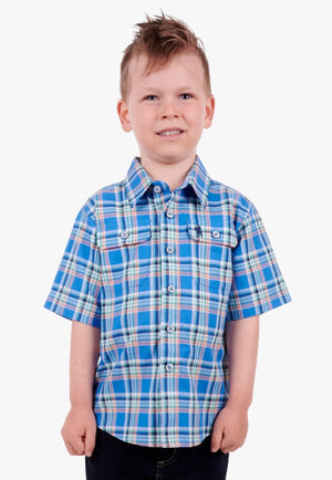 Thomas Cook CLOTHING-Boys Short Sleeve Shirts Thomas Cook Boys Baxter Short Sleeve Shirt