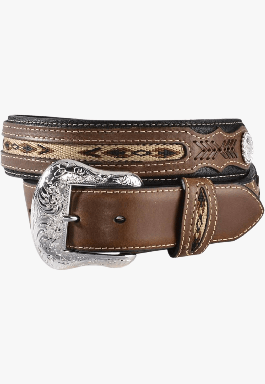 W. Titley & Co CLOTHING-Mens Belts & Braces Nocona Mens Inlay Belt