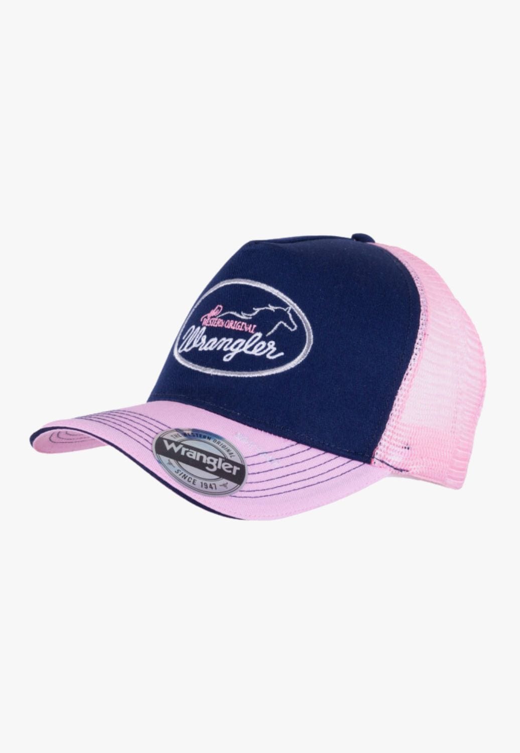 Wrangler HATS - Caps Navy/Blush Wrangler Caren Trucker Cap