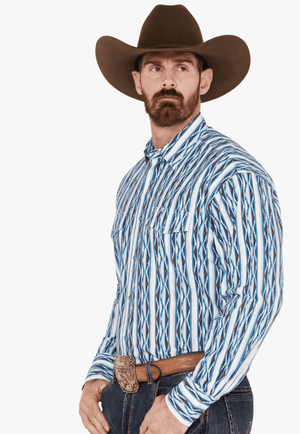 Wrangler CLOTHING-Mens Long Sleeve Shirts Wrangler Mens Checotah Long Sleeve Shirt