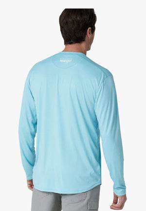 Wrangler CLOTHING-Mens Long Sleeve Shirts Wrangler Mens Performace Long Sleeve Sun Shirt