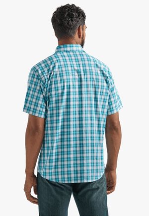 Wrangler CLOTHING-Mens Short Sleeve Shirts Wrangler Mens Wrinkle Resist Short Sleeve Shirt