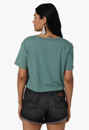 Wrangler CLOTHING-WomensT-Shirts Wrangler Womens Retro Graphic Cropped T-Shirt