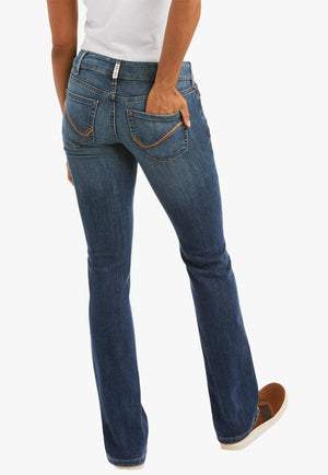 Ariat CLOTHING-Womens Jeans Aiat Womens REAL Mid Rise Straight Leg Jean