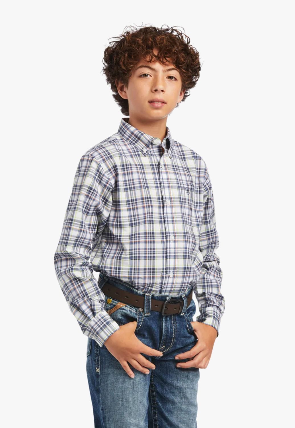 Ariat CLOTHING-Boys Long Sleeve Shirts Ariat Boys Pro Series Brady Classic Long Sleeve Shirt