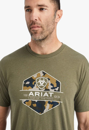 Ariat CLOTHING-MensT-Shirts Ariat Mens Camo Badge T-Shirt
