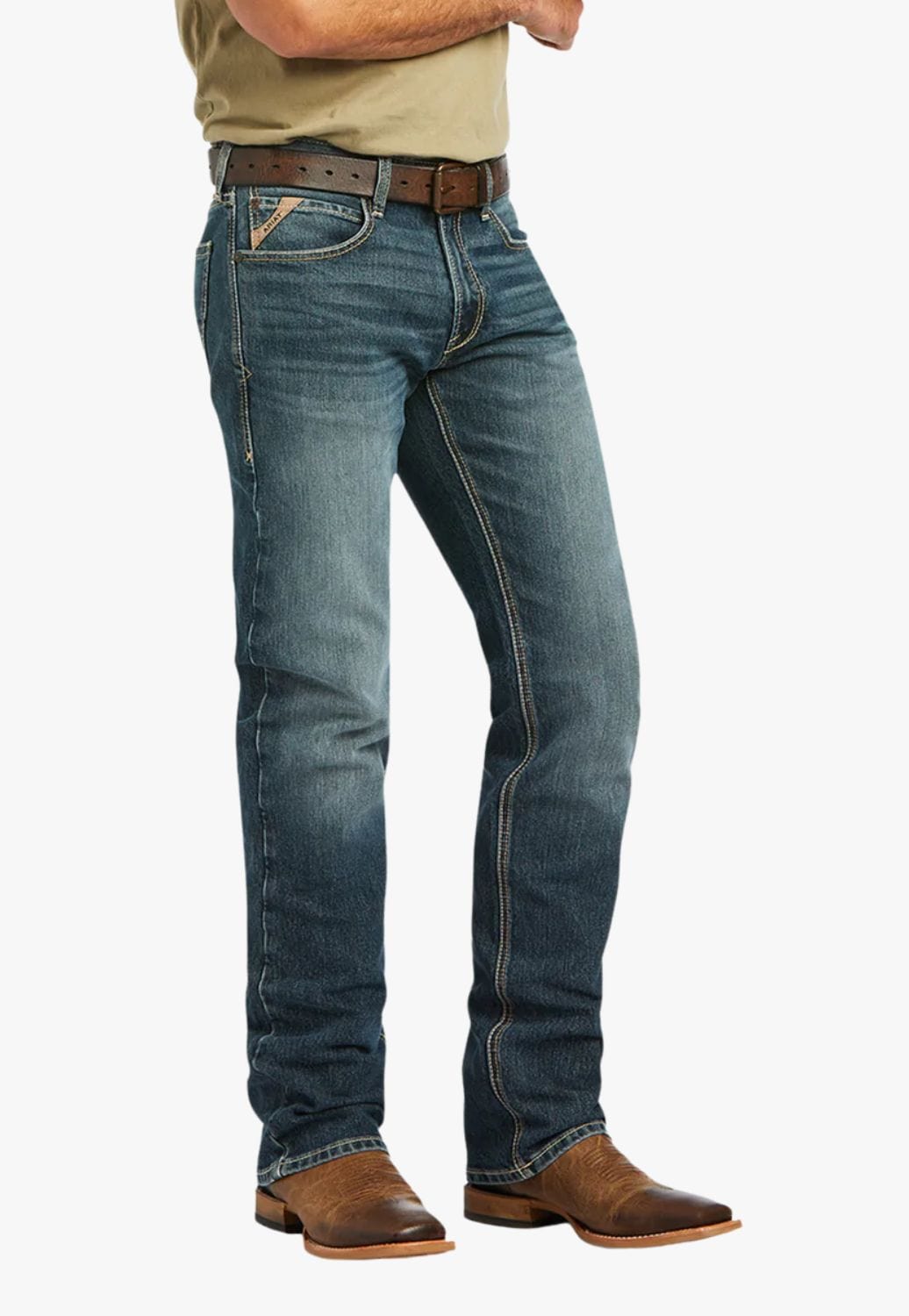 Ariat CLOTHING-Mens Jeans Ariat Mens M5 Stretch Seneca Stackable Straight Leg Jeans
