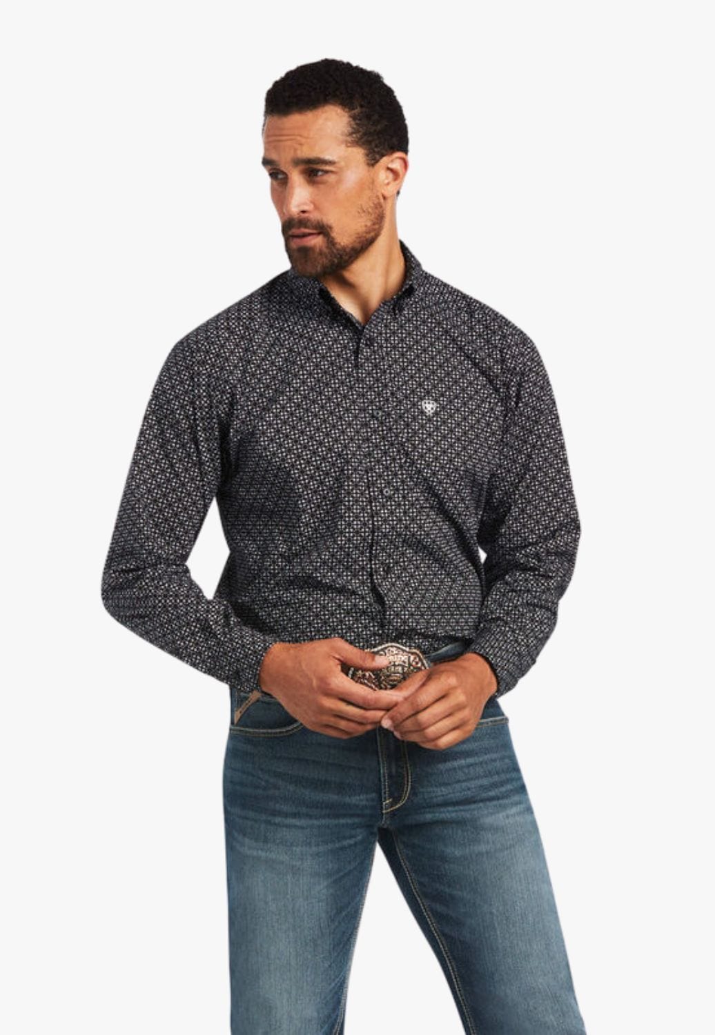 Ariat CLOTHING-Mens Long Sleeve Shirts Ariat Mens Max Classic Long Sleeve Shirt