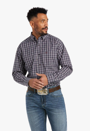 Ariat CLOTHING-Mens Long Sleeve Shirts Ariat Mens Pro Series Clay Fitted Long Sleeve Shirt