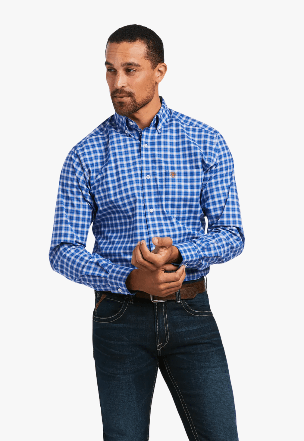 Ariat CLOTHING-Mens Long Sleeve Shirts Ariat Mens Pro Series Gyles Stretch Long Sleeve Shirt