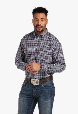 Ariat CLOTHING-Mens Long Sleeve Shirts Ariat Mens Pro Series Ulmer Stretch Fitted Long Sleeve Shirt