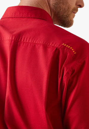 Ariat CLOTHING-Mens Long Sleeve Shirts Ariat Mens Rebar Half Button Long Sleeve Work Shirt