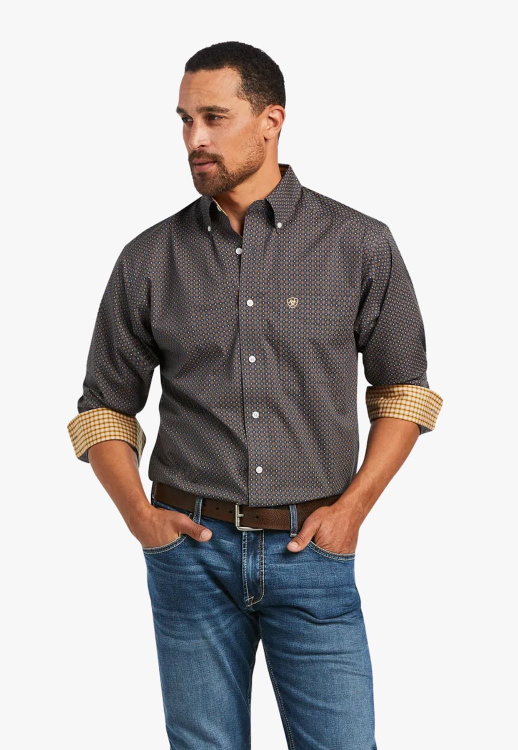 Ariat CLOTHING-Mens Long Sleeve Shirts Ariat Mens Wrinkle Free Hector Classic Long Sleeve Shirt