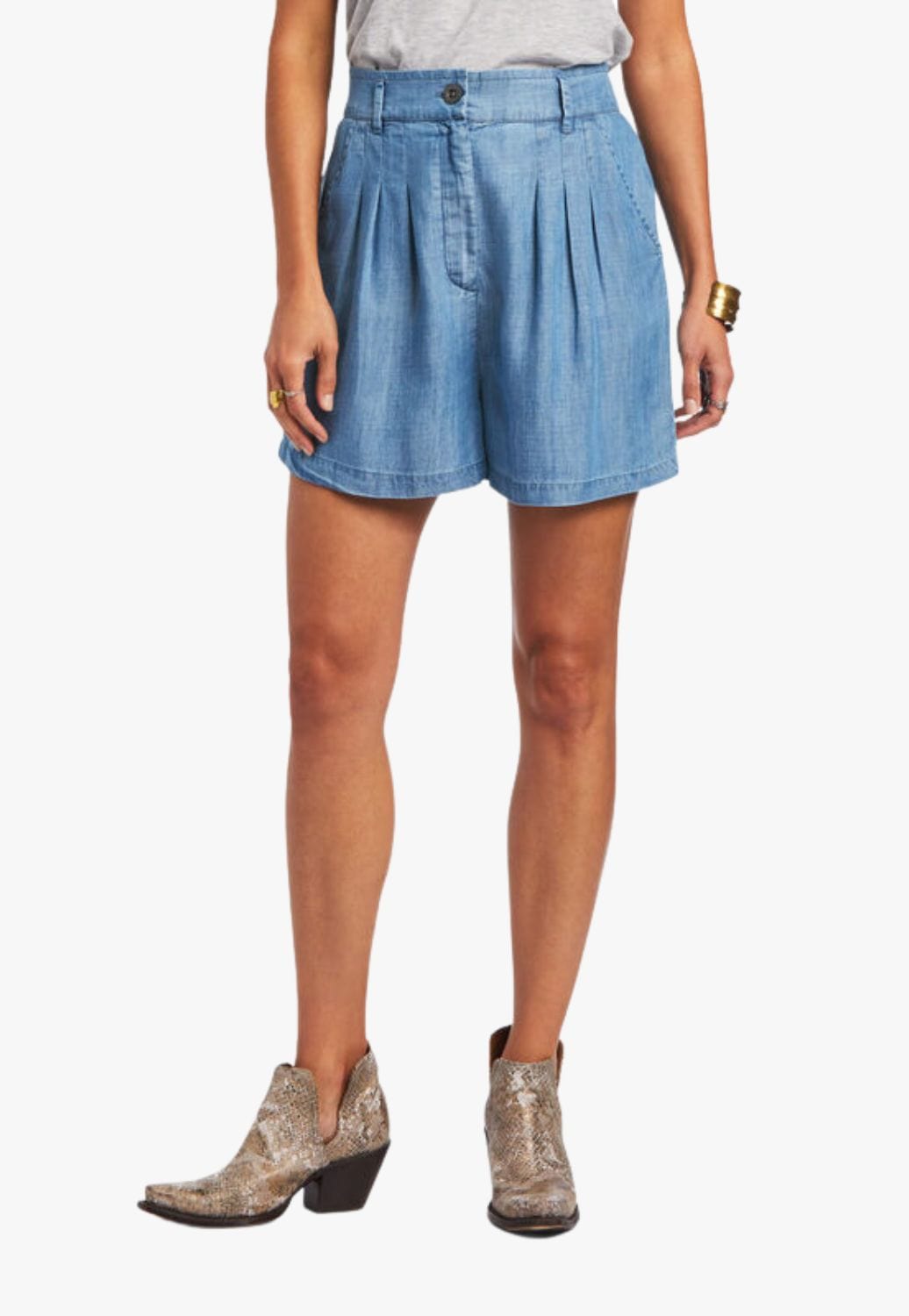 Ariat CLOTHING-Womens Shorts Ariat Womens Blue Note Short