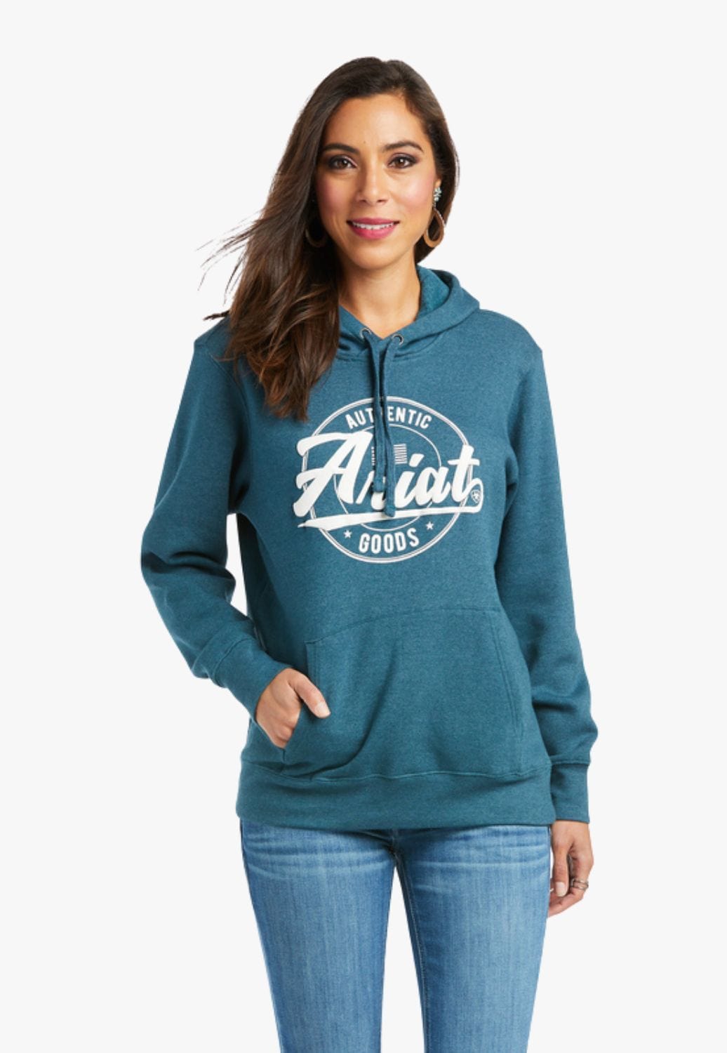 Ariat Womens REAL Teal Hoodie | W. Titley & Co