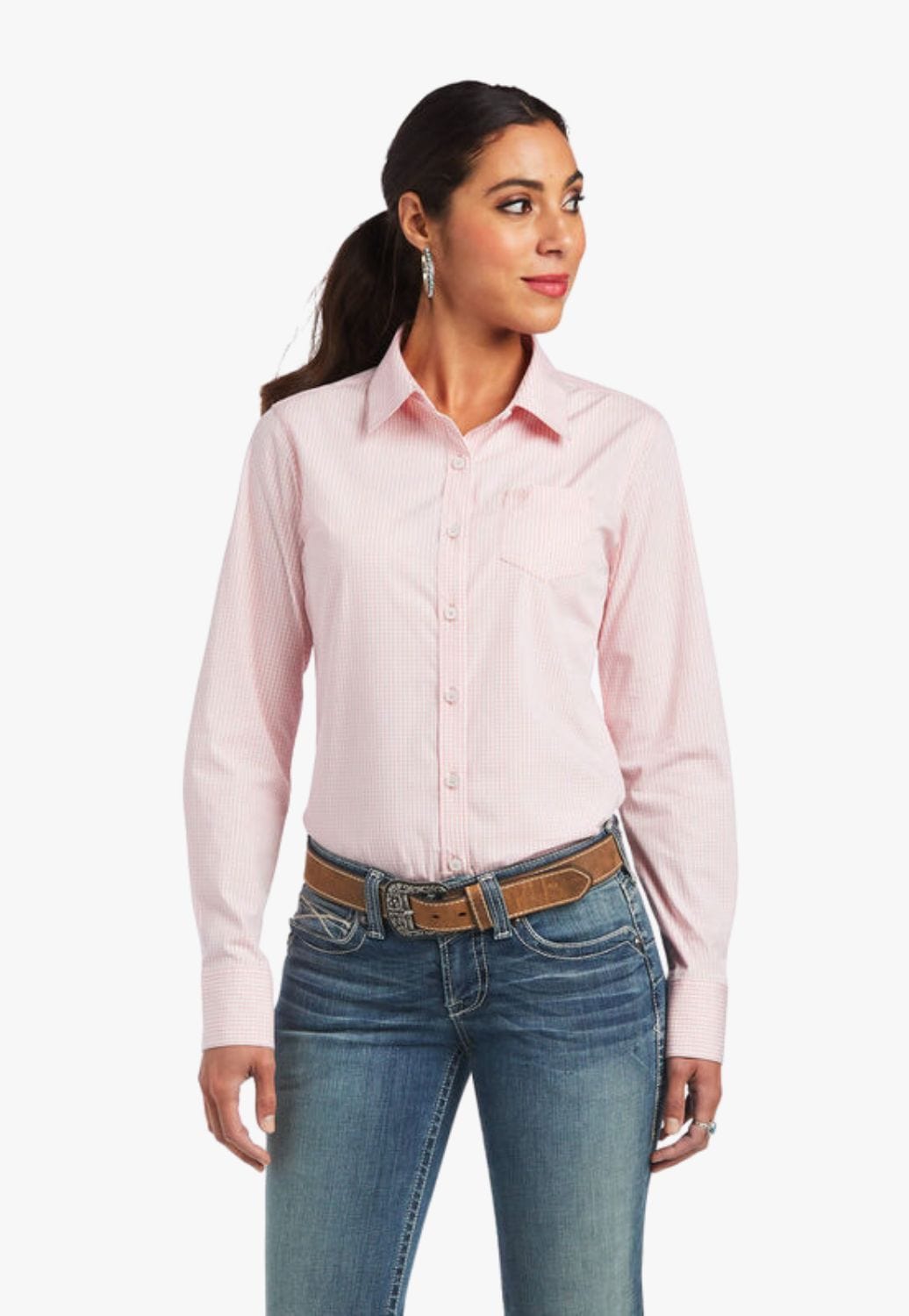 Ariat CLOTHING-Womens Long Sleeve Shirts Ariat Womens REAL Kirby Stretch Long Sleeve Shirt
