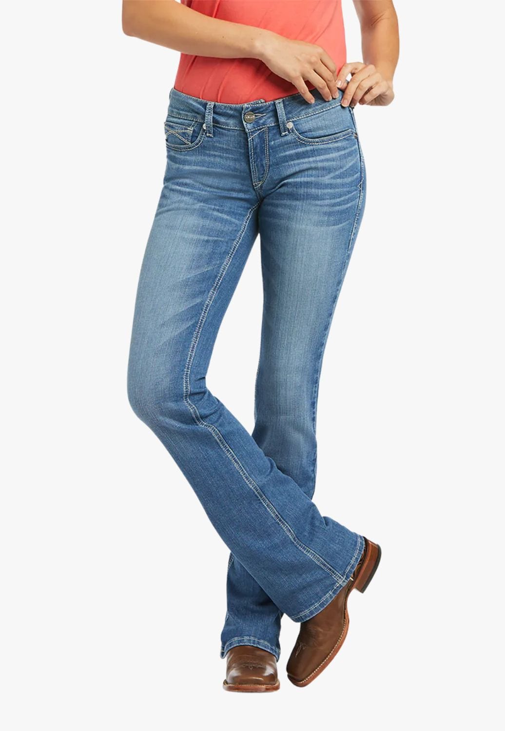 Ariat CLOTHING-Womens Jeans Ariat Womens REAL Mid Rise Allessandra Boot Cut Jean