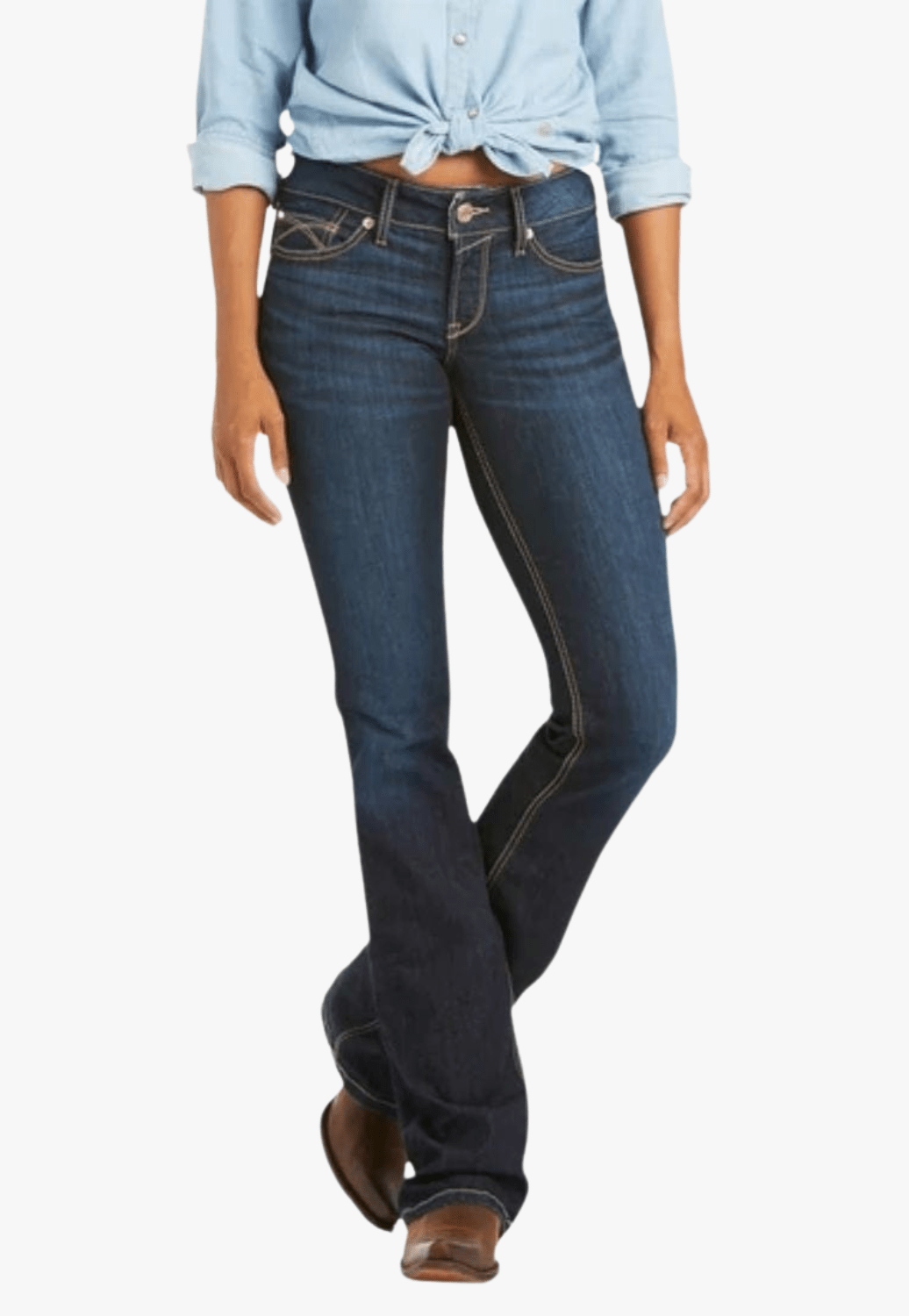 Ariat CLOTHING-Womens Jeans Ariat Womens REAL Mid Rise Boot Cut Jean