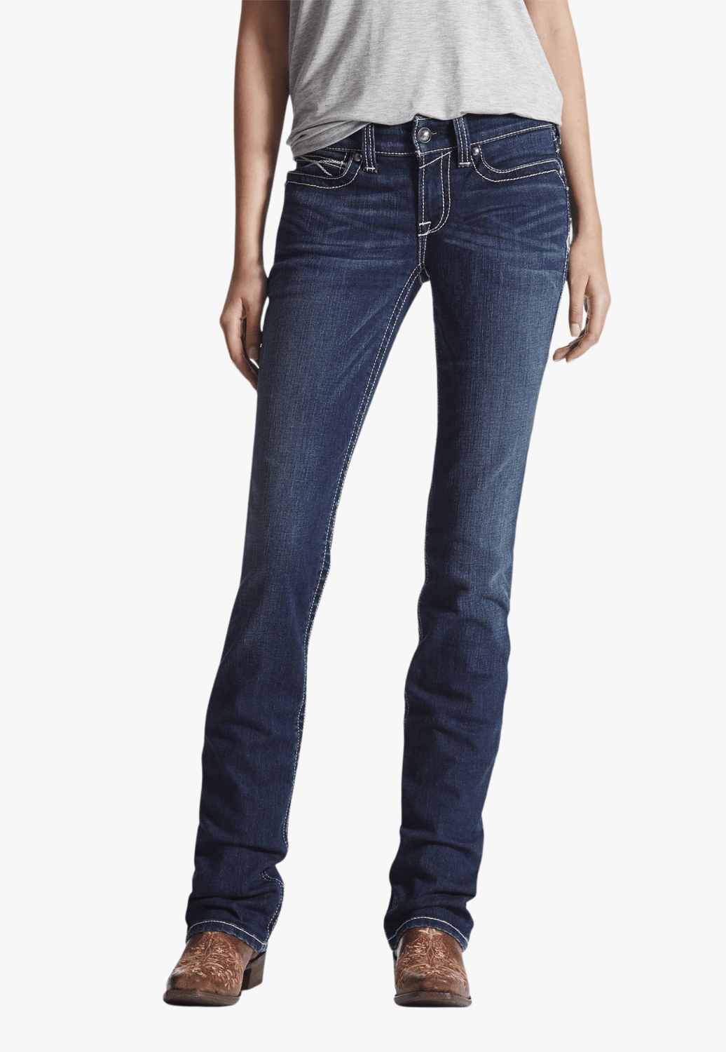 Ariat CLOTHING-Womens Jeans Ariat Womens REAL Mid Rise Stretch Icon Jean