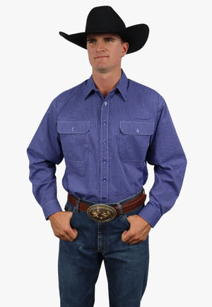Bisley CLOTHING-Mens Long Sleeve Shirts Bisley Mens Long Sleeve Checked Shirt