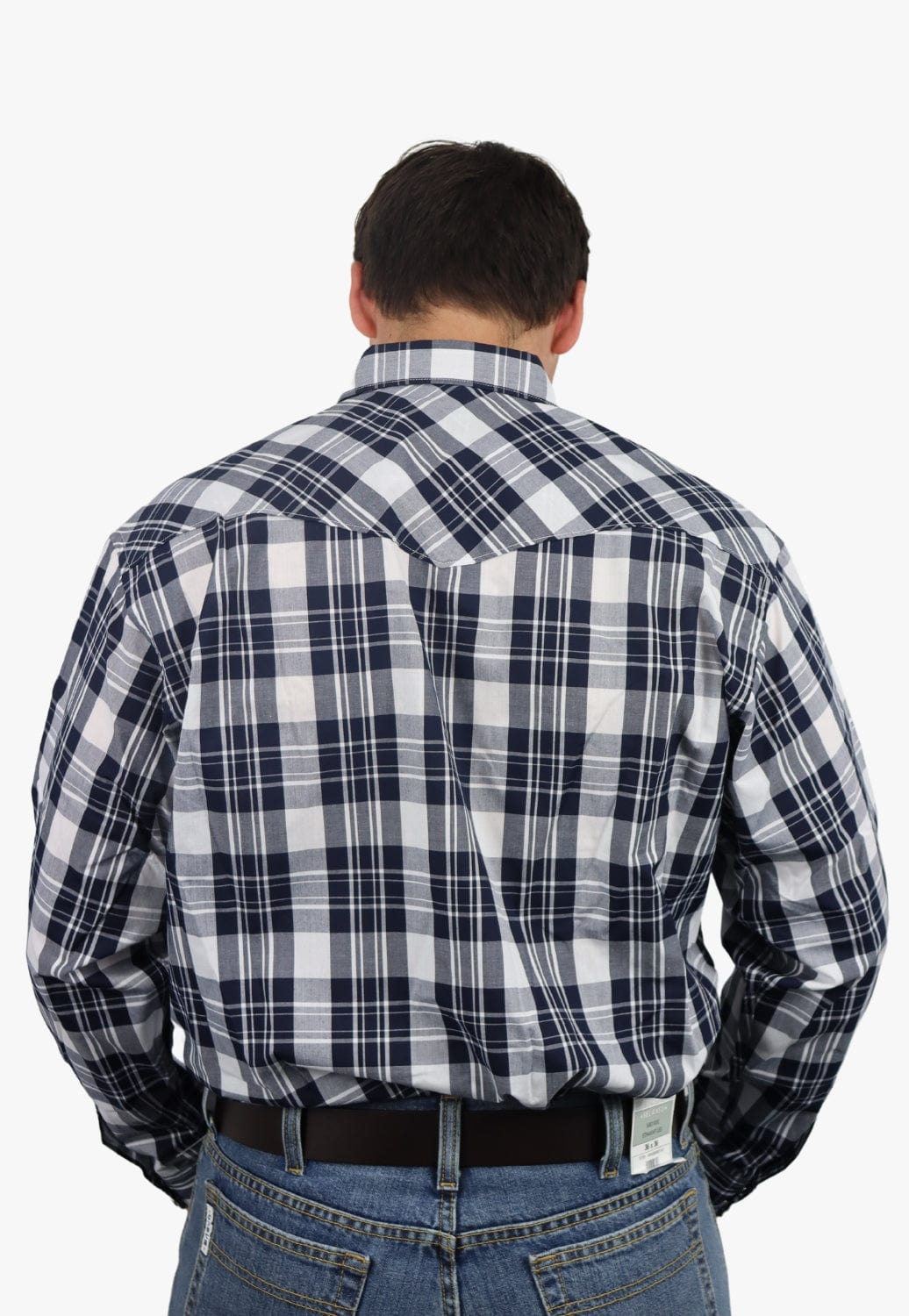 Bisley Mens Western Long Sleeve Checked Shirt - W. Titley & Co