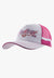 Bullzye HATS - Caps White/Pink Bullzye Sunset Trucker Cap