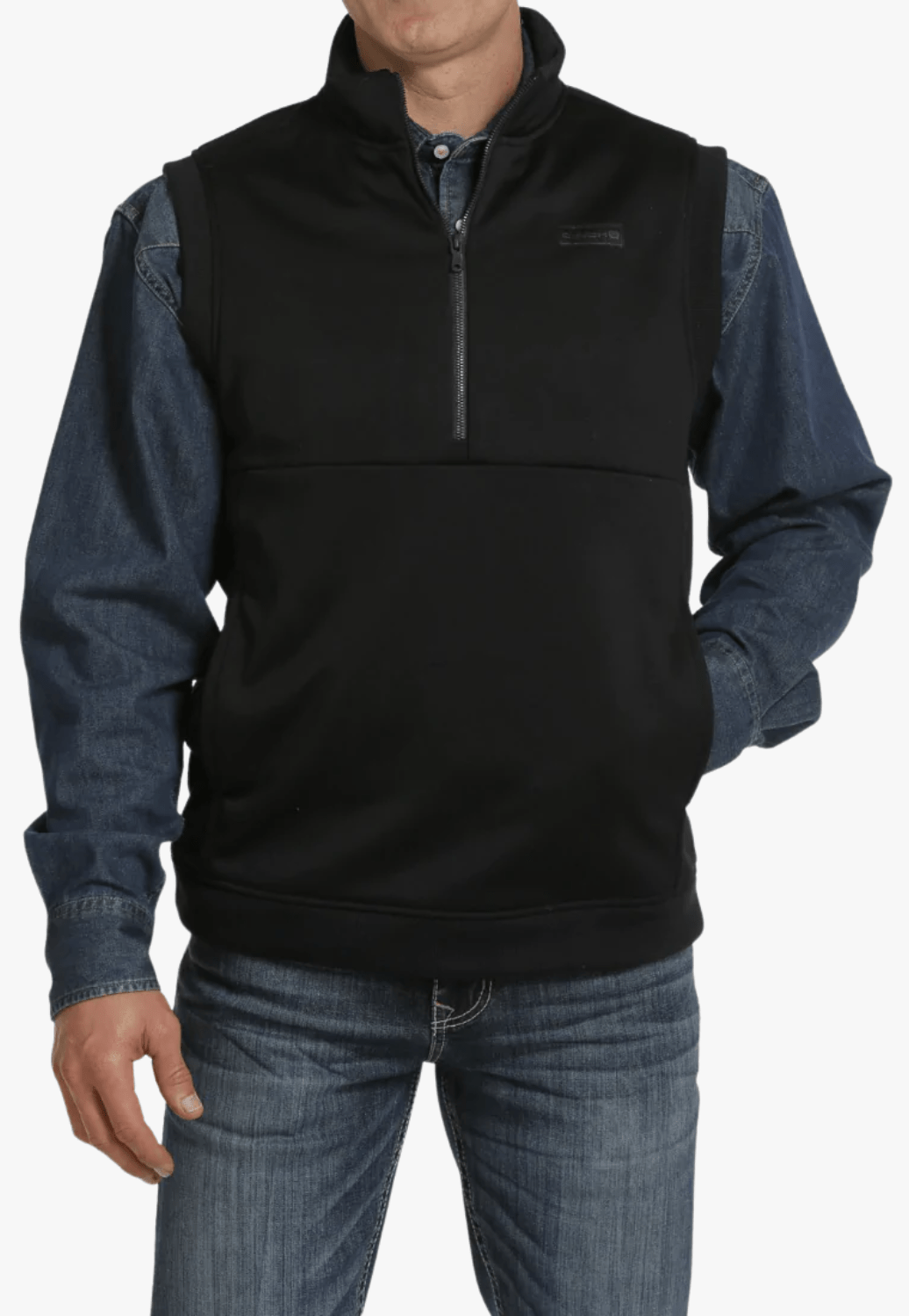 Cinch CLOTHING-Mens Vests Cinch Mens 1/2 Zip Pullover Fleece Vest