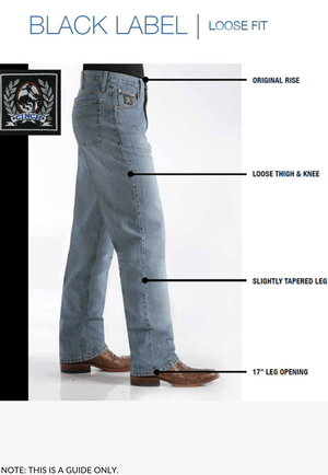 Cinch CLOTHING-Mens Jeans Cinch Mens Black Label Loose Fit Jean MB90633002