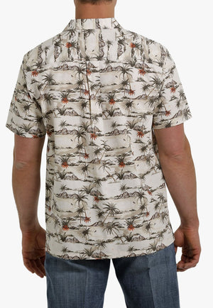 Cinch CLOTHING-Mens Short Sleeve Shirts Cinch Mens Camp Aloha Short Sleeve Shirt