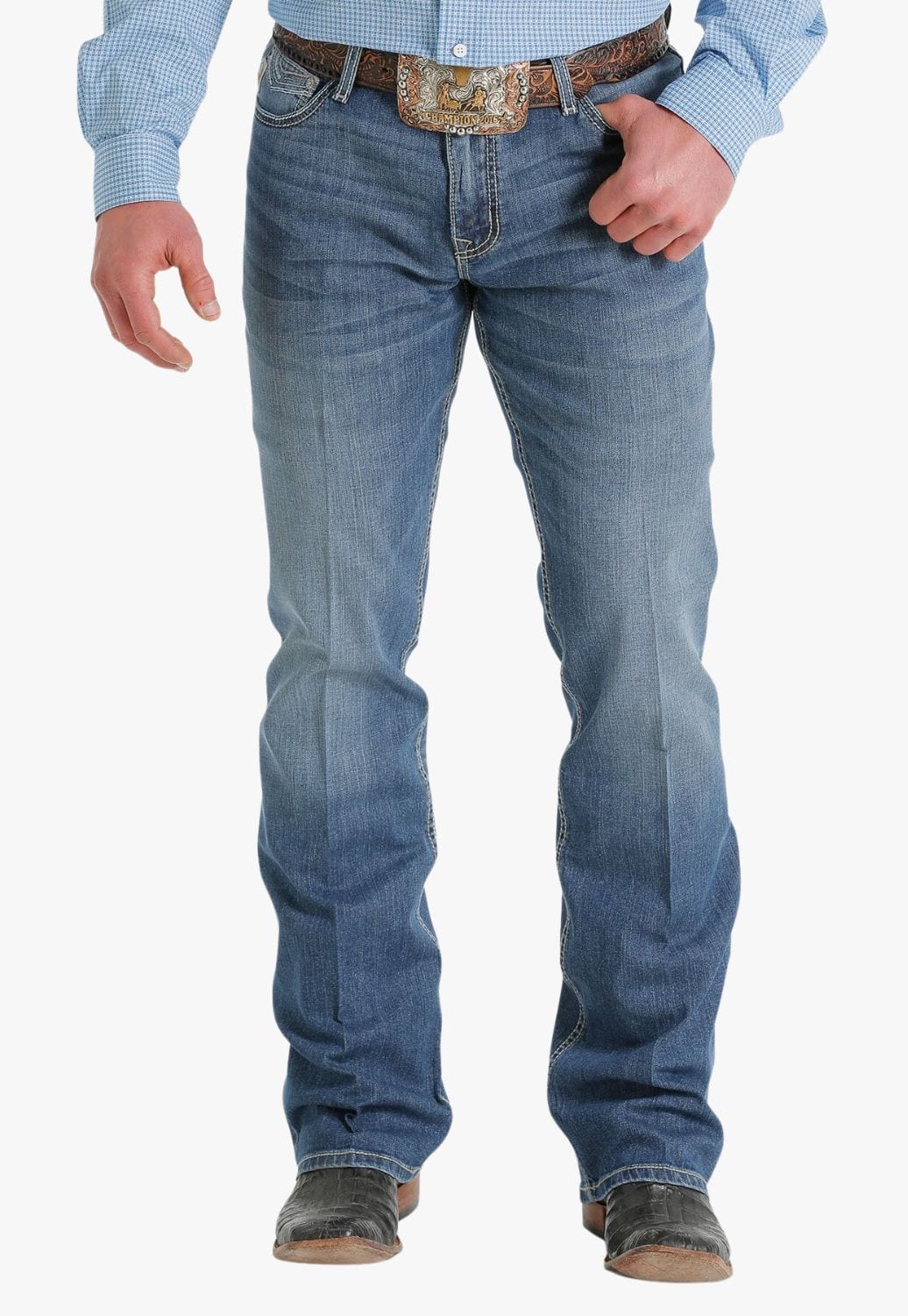 Cinch CLOTHING-Mens Jeans Cinch Mens Ian Slim Fit Boot Cut Jean