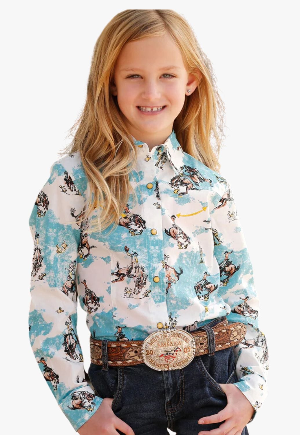 Cruel Girl Girls Western Snap Long Sleeve Shirt - W. Titley & Co