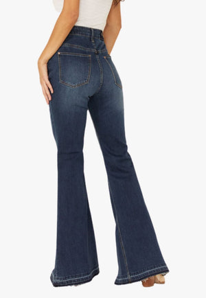 Grace In LA CLOTHING-Womens Jeans Grace In LA Womens Split Bottom Flare Jean