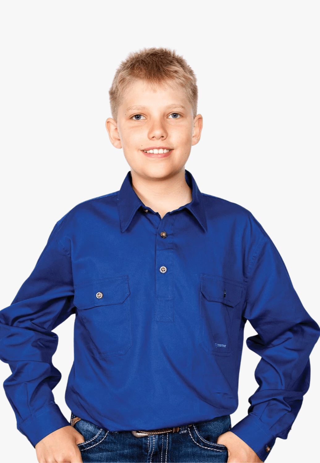 Just Country CLOTHING-Boys Long Sleeve Shirts Just Country Boys Lachlan Work Shirt JC30303