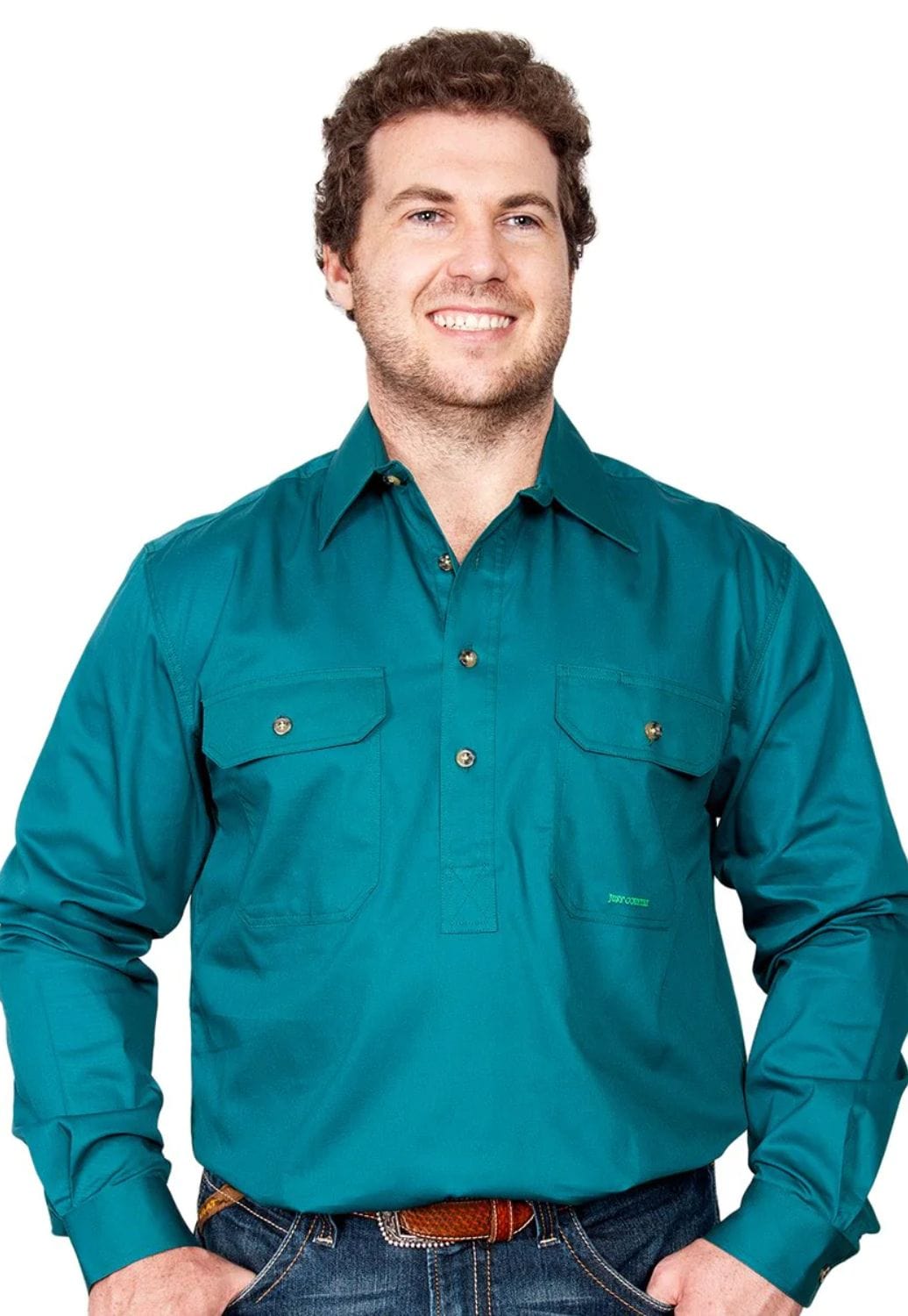 Just Country CLOTHING-Mens Long Sleeve Shirts Just Country Mens Cameron Work Shirt JC10101