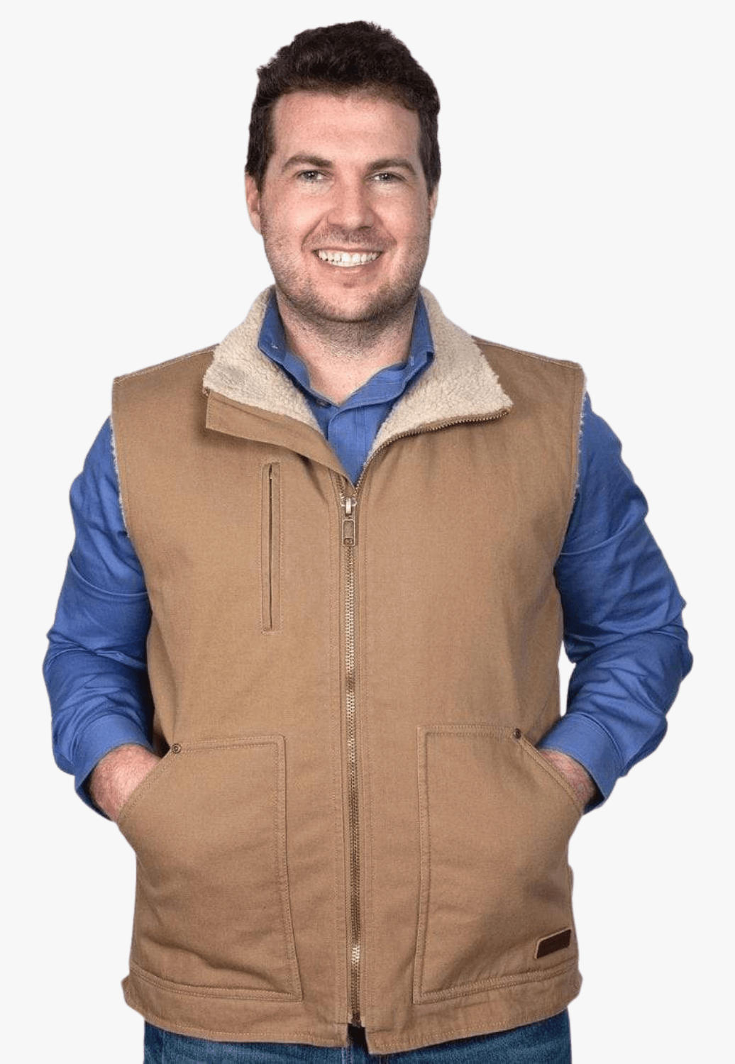 Just Country CLOTHING-Mens Vests Just Country Mens Diamantina Sherpa Vest