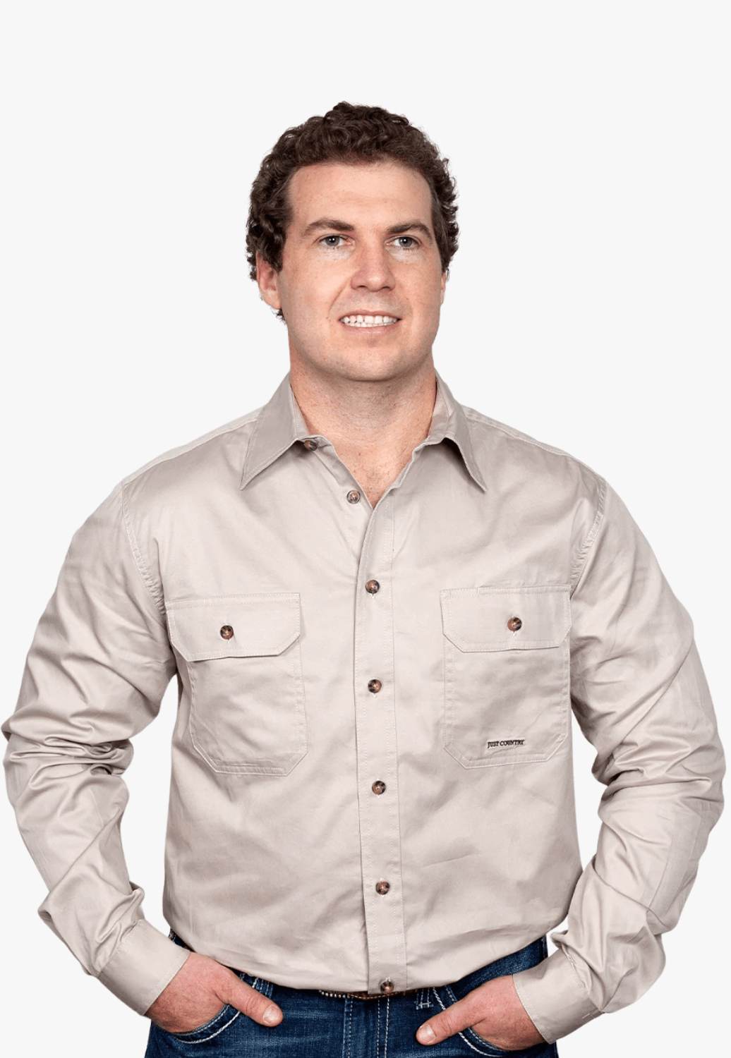 Just Country CLOTHING-Mens Long Sleeve Shirts Just Country Mens Evan Work Shirt JC20202
