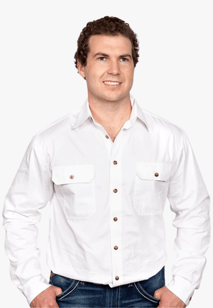 Just Country CLOTHING-Mens Long Sleeve Shirts Just Country Mens Evan Work Shirt JC20202