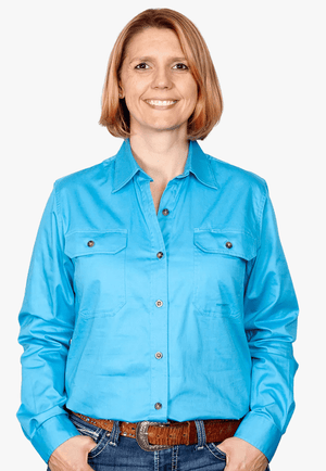 Just Country CLOTHING-Womens Long Sleeve Shirts Just Country Womens Brooke Work Shirt JC50502