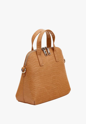 Louenhide ACCESSORIES-Handbags Sand Louenhide Baby Candice Croc Top Handle Bag