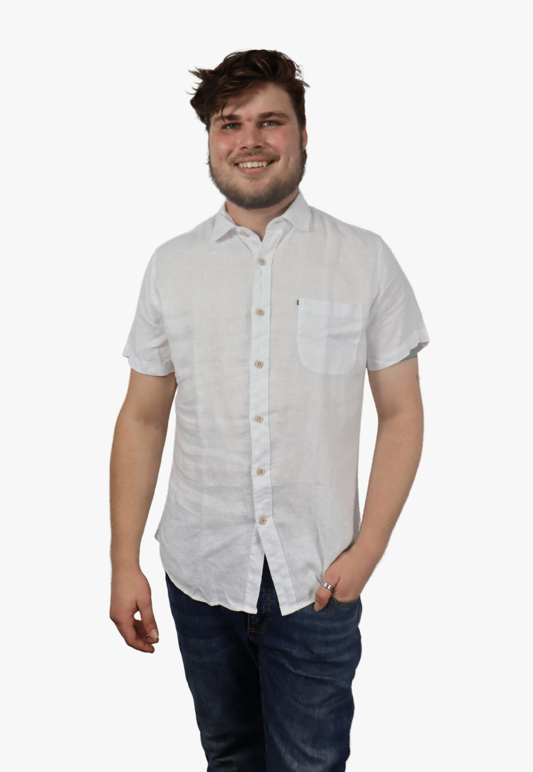 Pilbara CLOTHING-Mens Long Sleeve Shirts Pilbara Mens Linen Short Sleeve Shirt