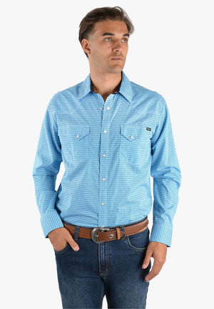 Pure Western CLOTHING-Mens Long Sleeve Shirts Pure Western Mens Brent Long Sleeve Shirt