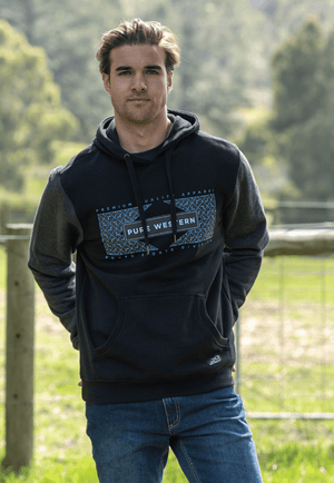 Pure Western CLOTHING-Mens Pullovers Pure Western Mens Oakville Hoodie