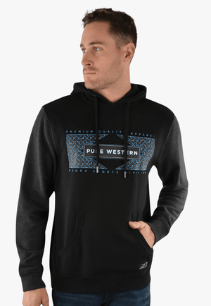 Pure Western CLOTHING-Mens Pullovers Pure Western Mens Oakville Hoodie