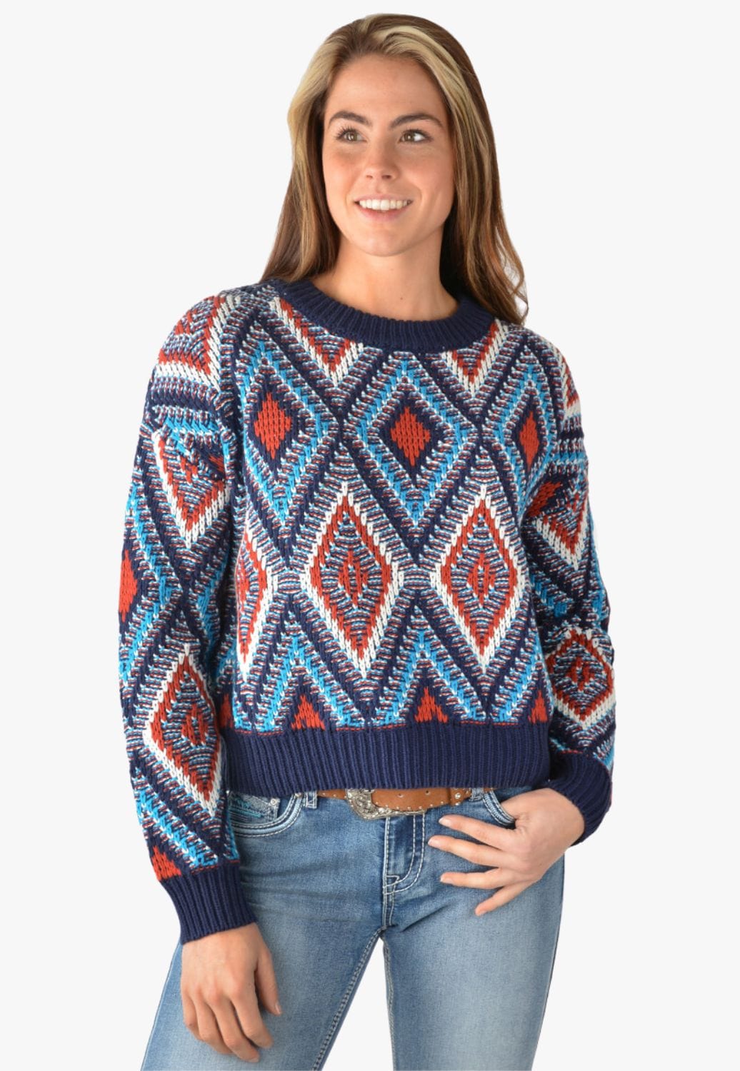 Pure Western CLOTHING-Womens Pullovers Pure Western Womens Geneva Knit