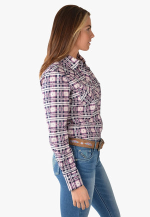Pure Western CLOTHING-Womens Long Sleeve Shirts Pure Western Womens Victoria Long Sleeve Shirt