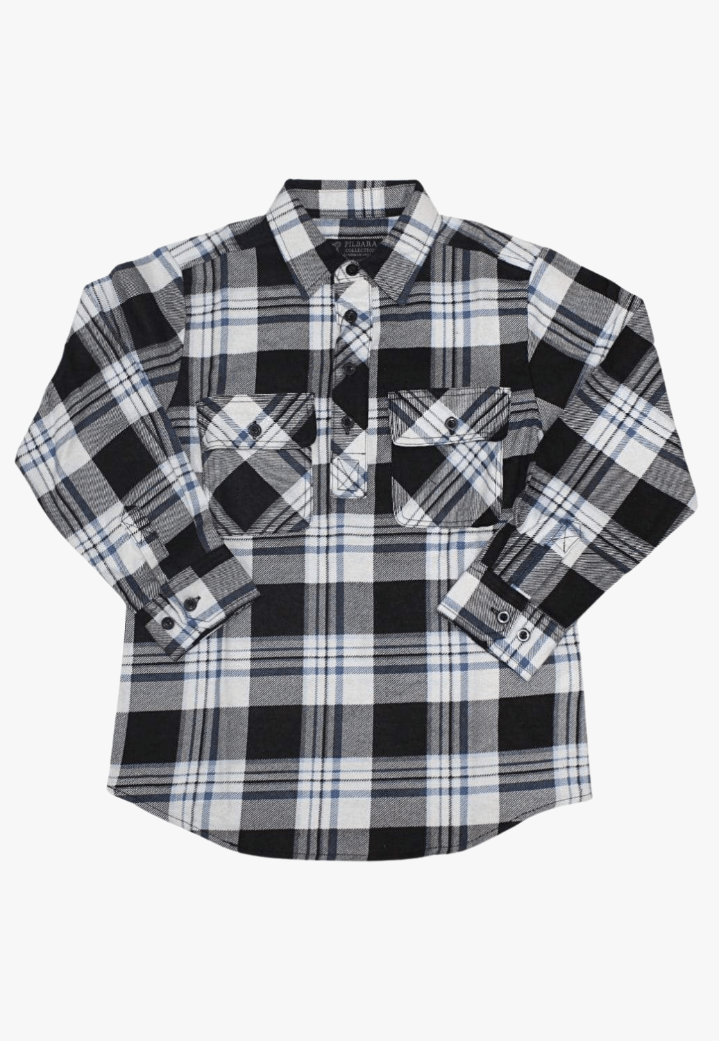 Ritemate CLOTHING-Kids Unisex Shirts Ritemate Kids Closed Front Flannelette Shirt RM123KCF