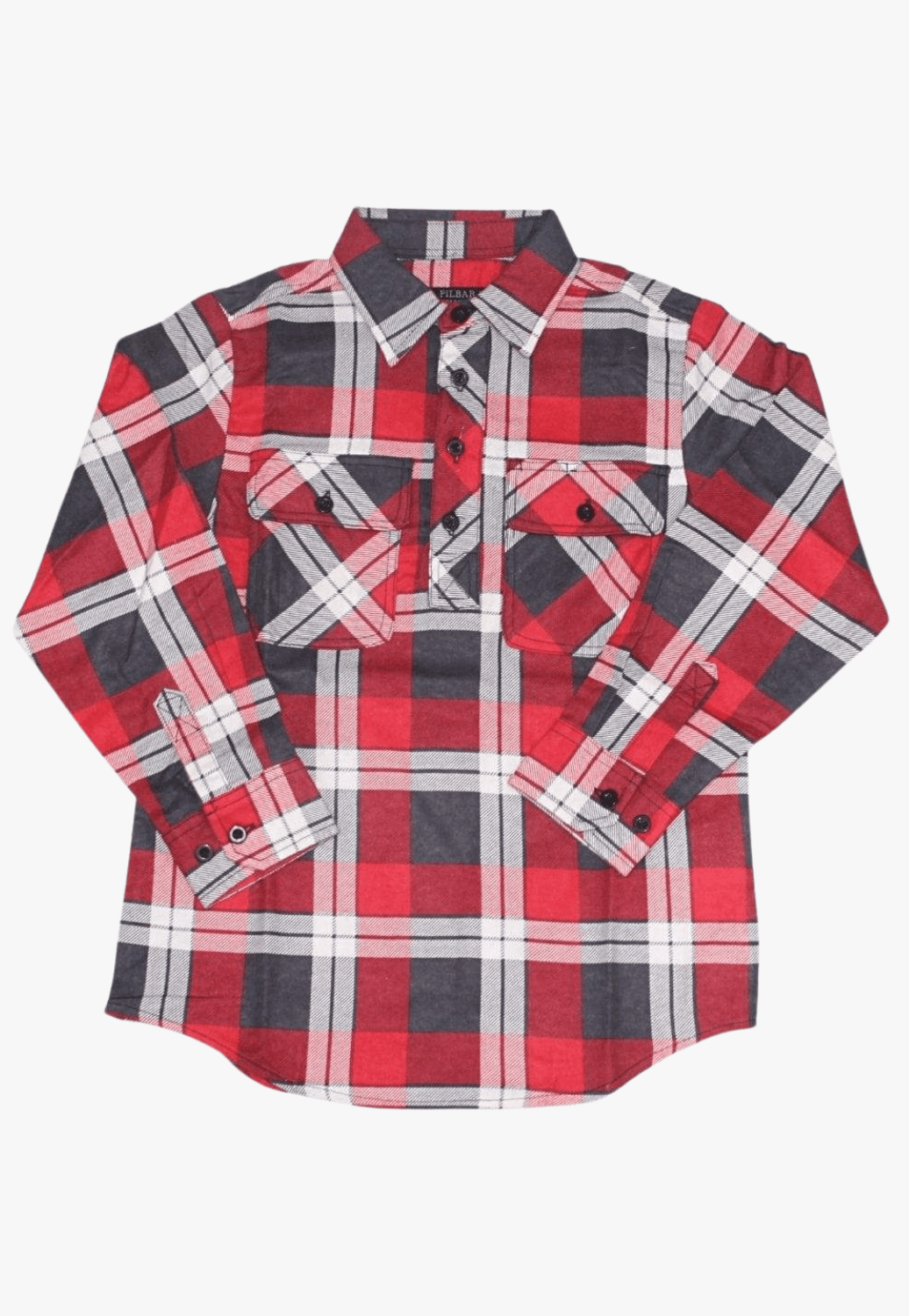 Ritemate CLOTHING-Kids Unisex Shirts Ritemate Kids Closed Front Flannelette Shirt RM123KCF